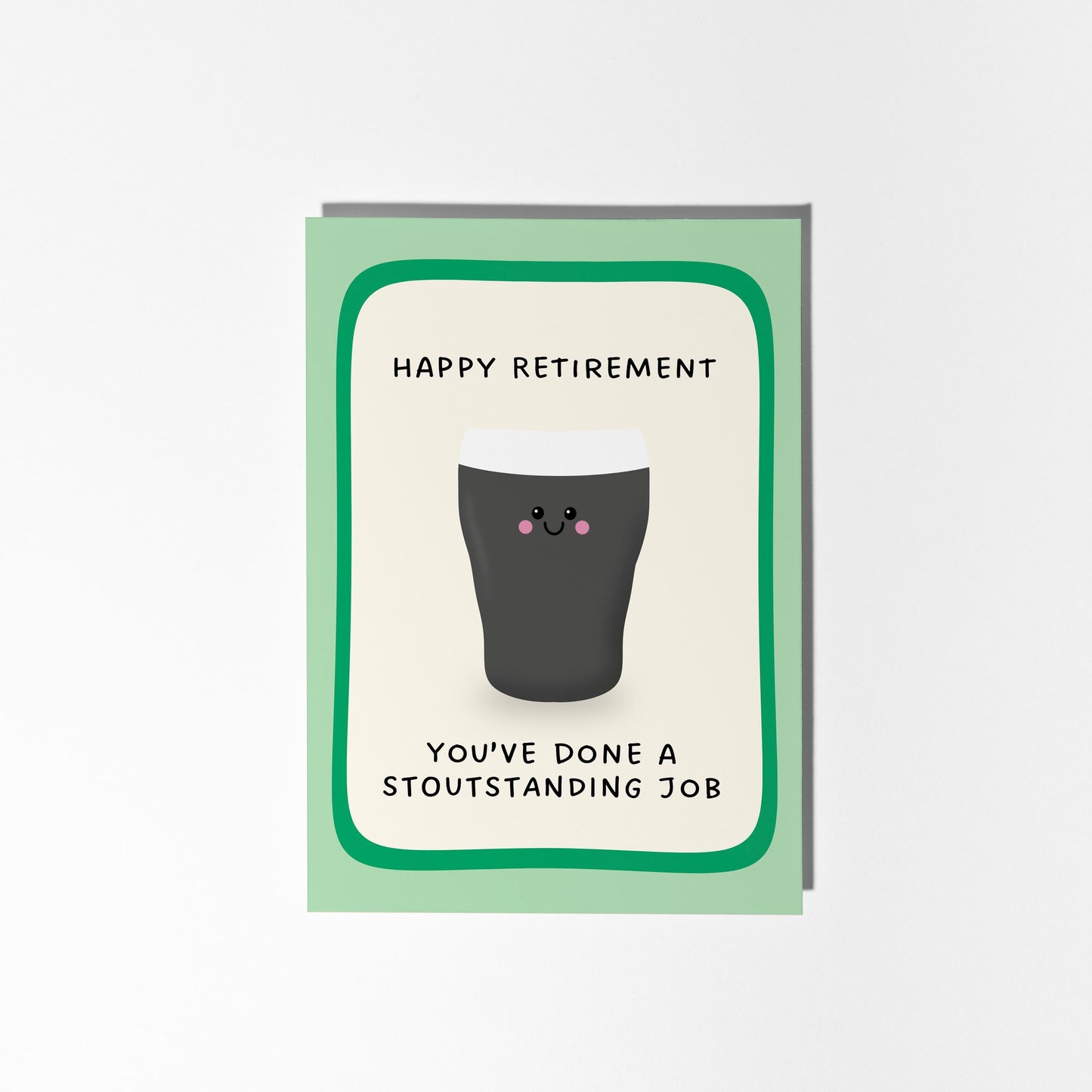 Retirement Congratulations Card, Funny Irish Card, Pint Retirement Card - PulpKo