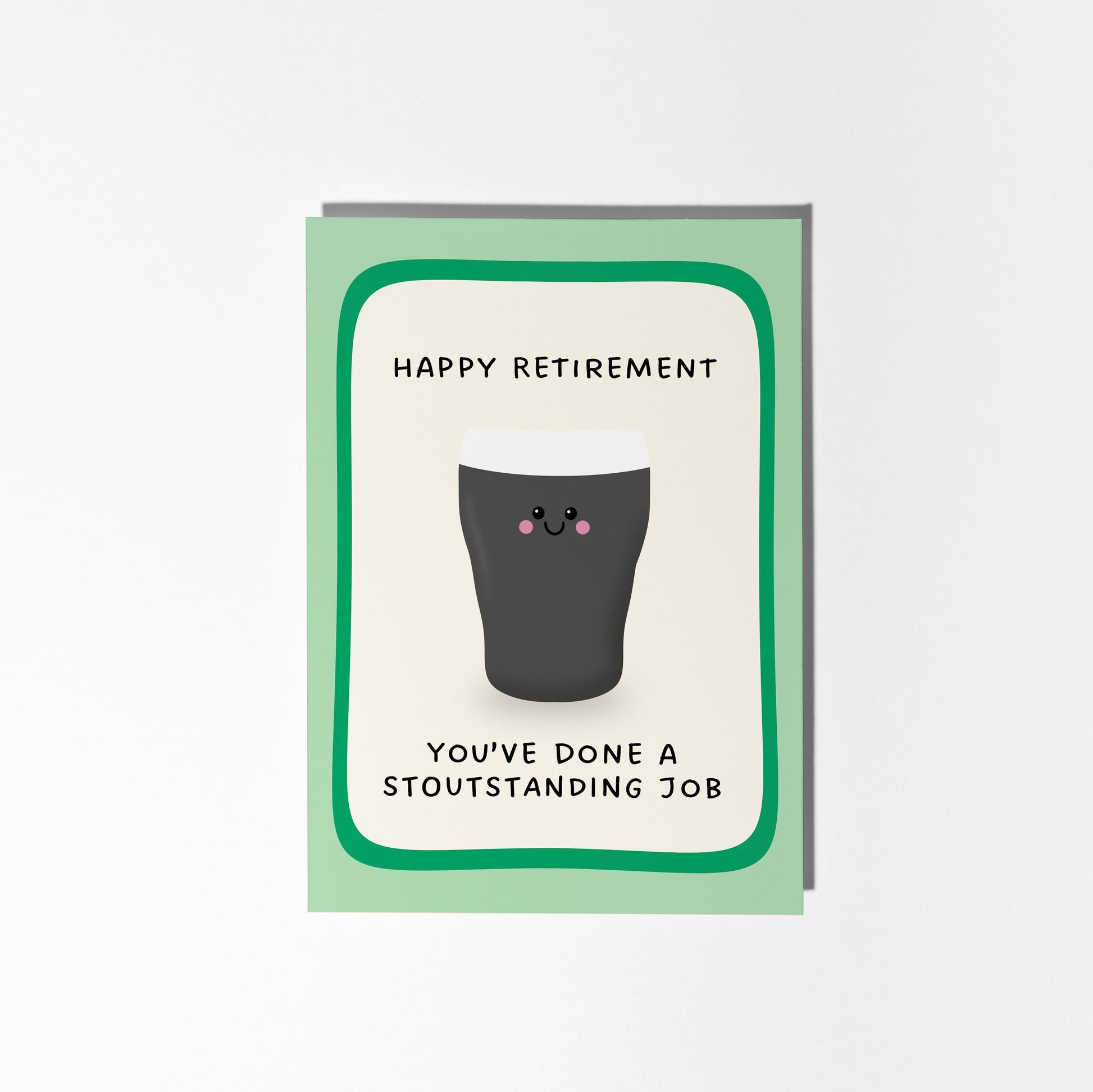 Retirement Congratulations Card, Funny Irish Card, Pint Retirement Card - PulpKo