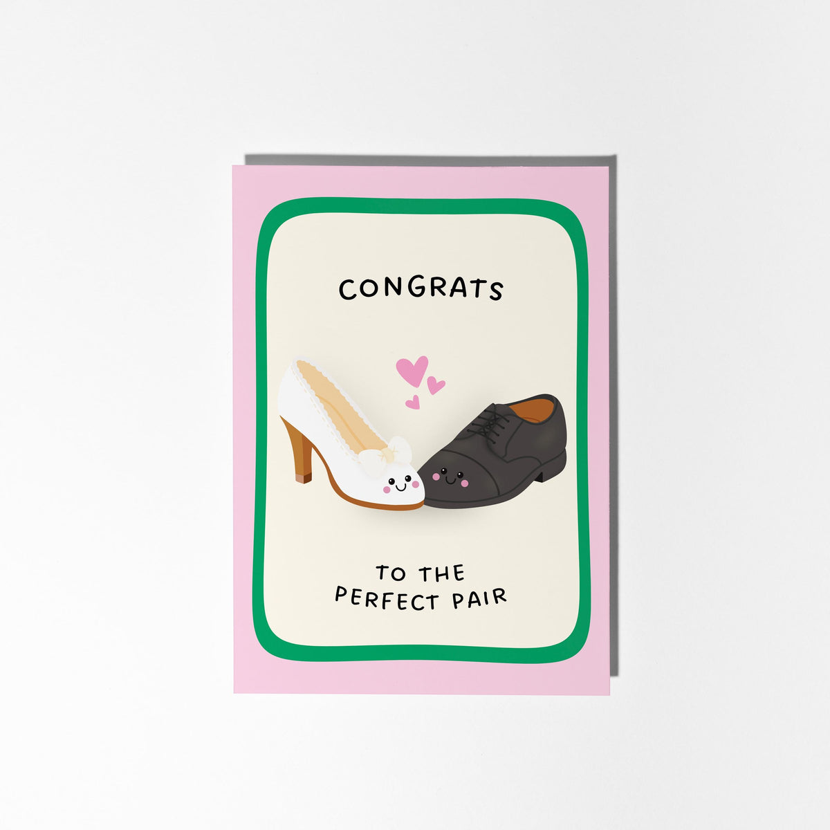Congratulations Wedding Card, Bride and Groom Card, Cute Wedding Card - PulpKo