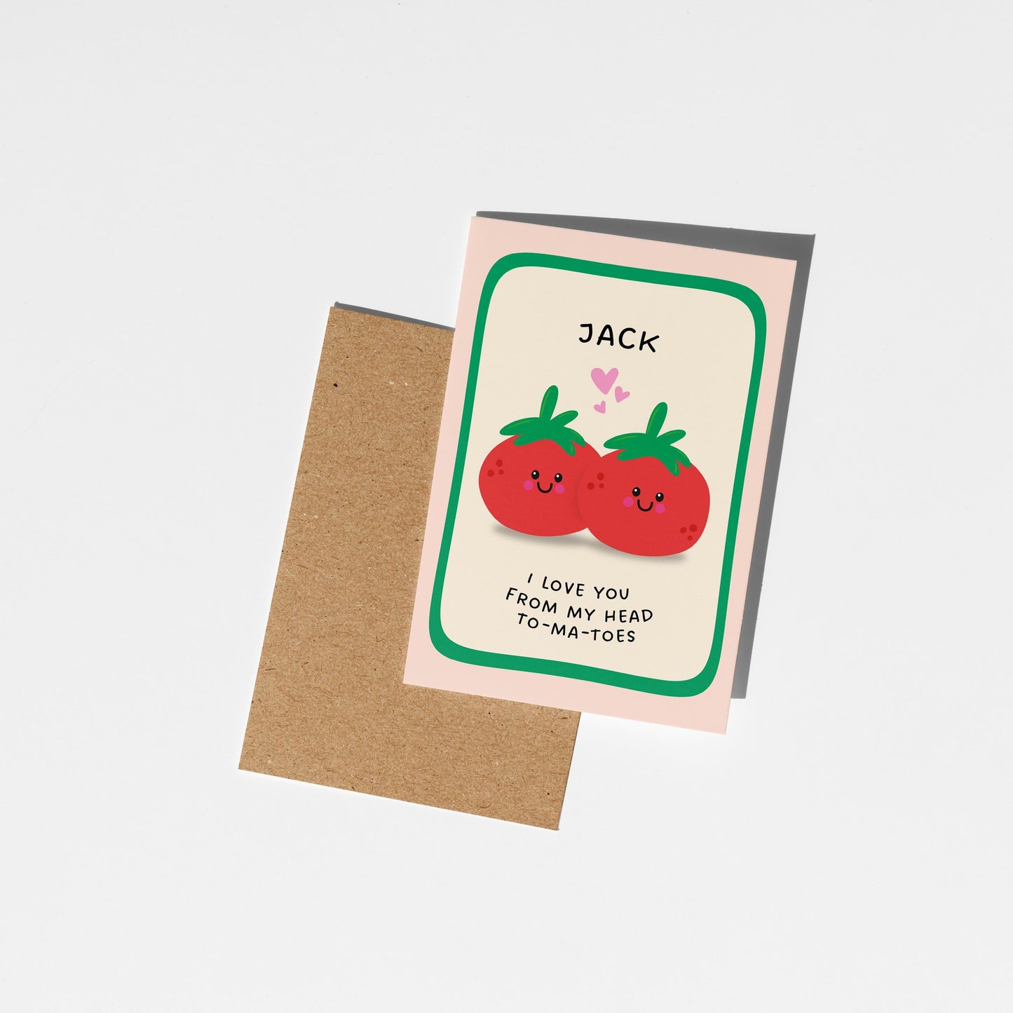 Personalised Love Card, Funny Anniversary Card, Tomato Pun Card - PulpKo