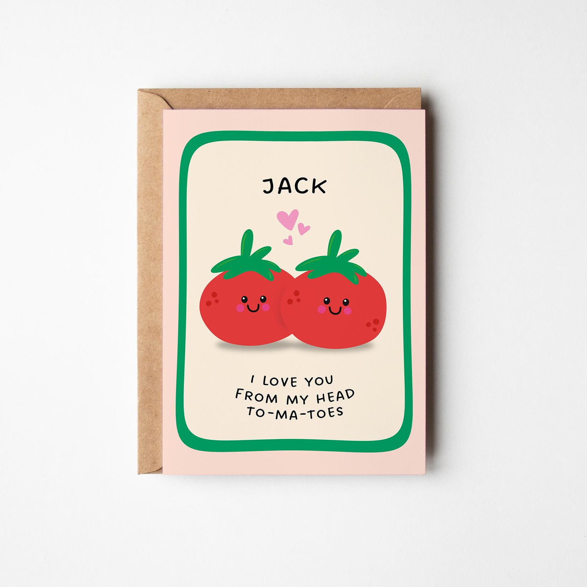 Personalised Love Card, Funny Anniversary Card, Tomato Pun Card - PulpKo