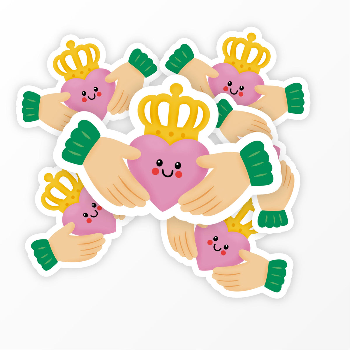 Irish Claddagh Ring Sticker, Irish Sticker, Cute Vinyl Stickers - PulpKo