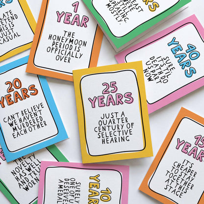 5th Anniversary Card, Funny 5 Year Anniversary Card, Fifth Anniversary Card, Card for Husband Wife Partner, Funny Couple Card - PulpKo