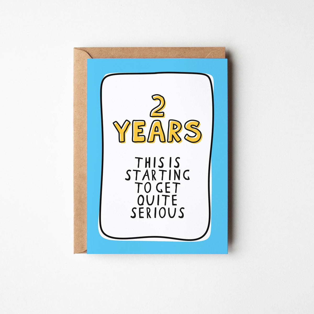 2nd Anniversary Card, Funny Second Anniversary Card, 2 Year Anniversary Card, Card for Husband Wife Partner, Funny Couple Card - PulpKo