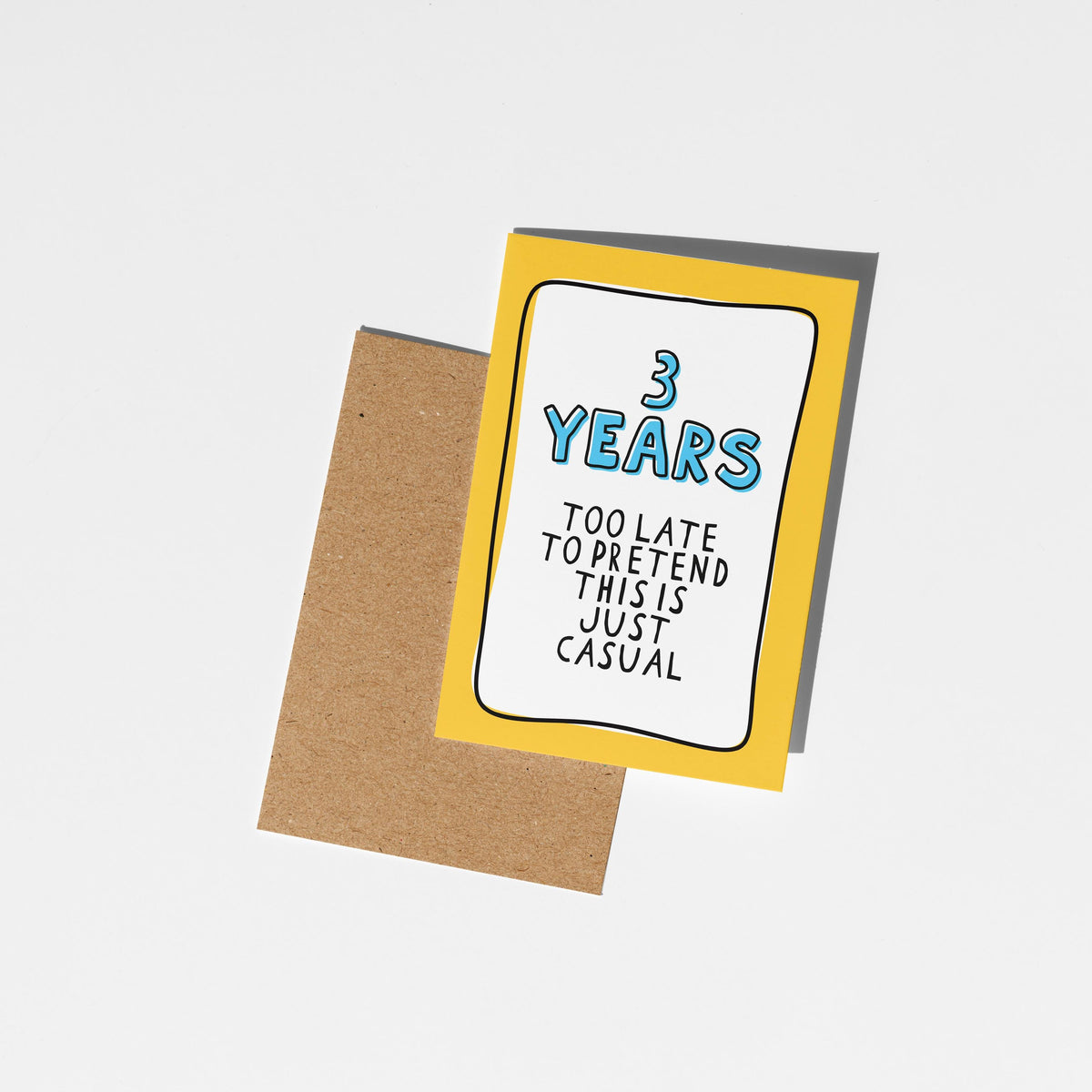 3rd Anniversary Card, Funny Third Anniversary Card, 3 Year Anniversary Card, Card for Husband Wife Partner, Funny Couple Card - PulpKo