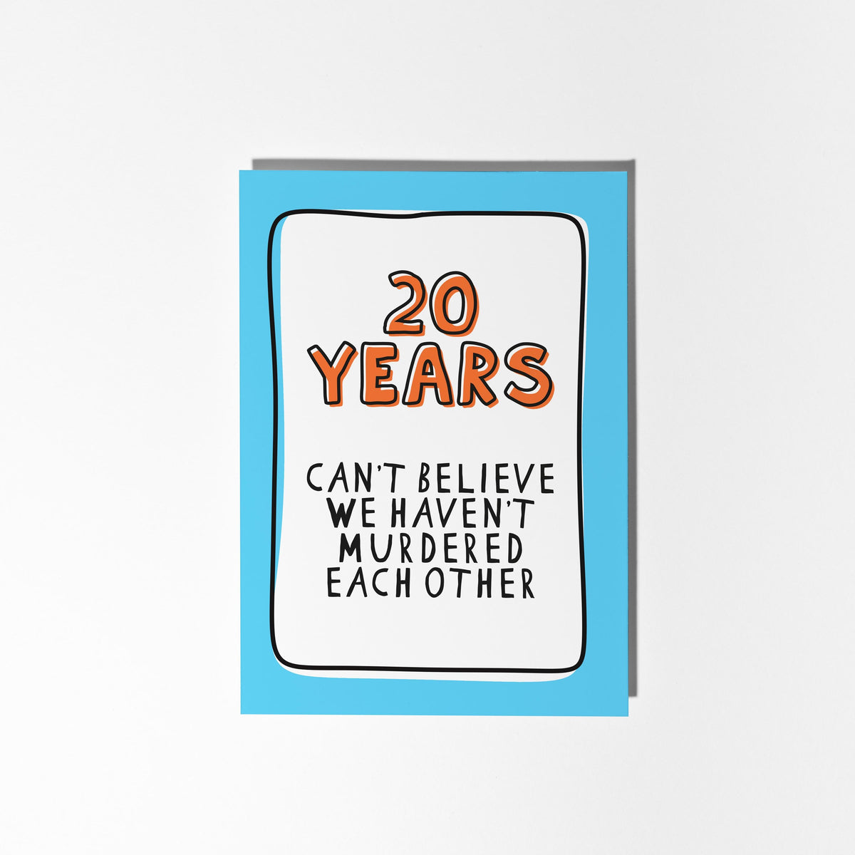 20th Anniversary Card, Funny 20 Year Anniversary Card, 20 Years Together Card, Anniversary Card for Husband Wife Partner, Funny Couple Card - PulpKo