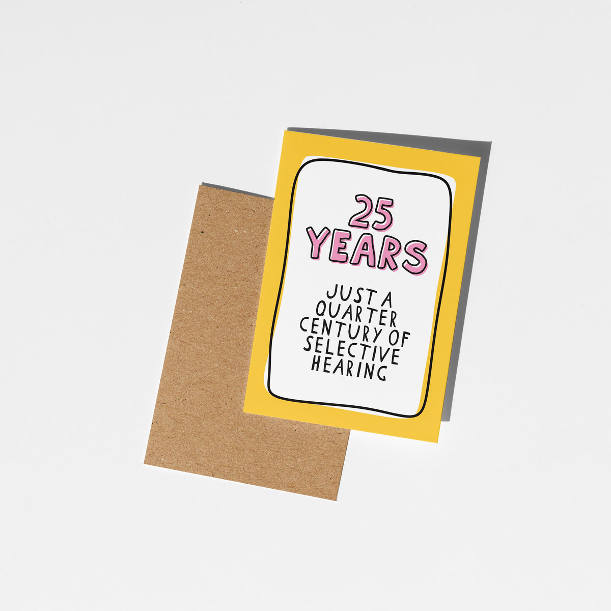 25th Anniversary Card, Funny 25 Year Anniversary Card, 25 Years Together Card, Silver Wedding Anniversary, Card for Husband Wife Partner - PulpKo