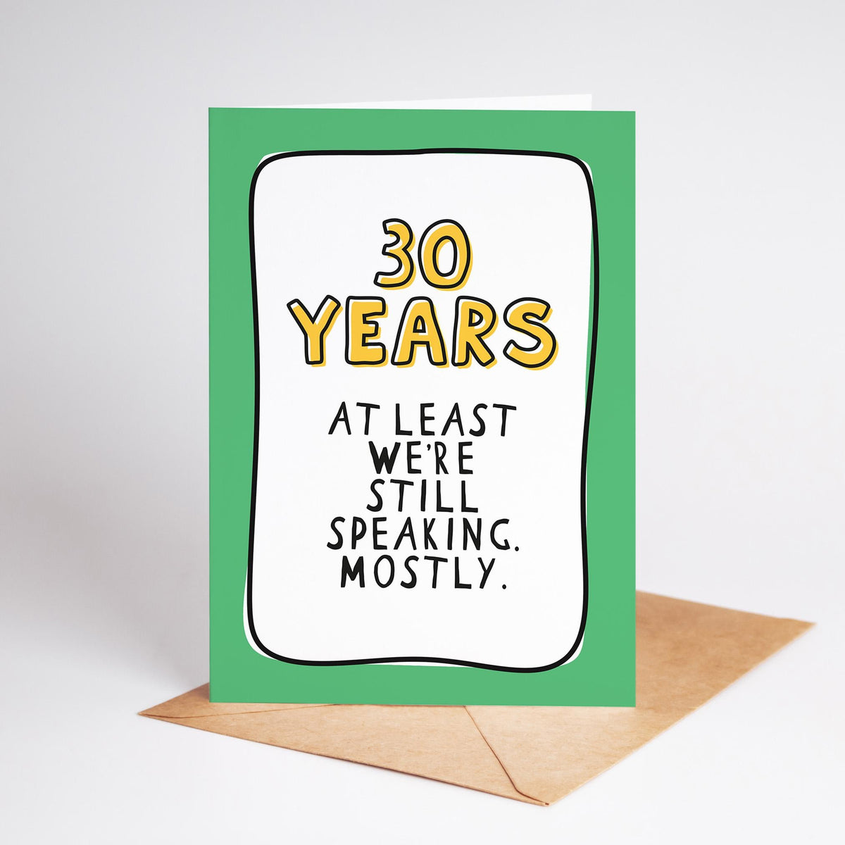 30th Anniversary Card, Funny 30 Year Anniversary Card, 30 Years Together Card, Pearl Wedding Anniversary, Card for Husband Wife Partner - PulpKo