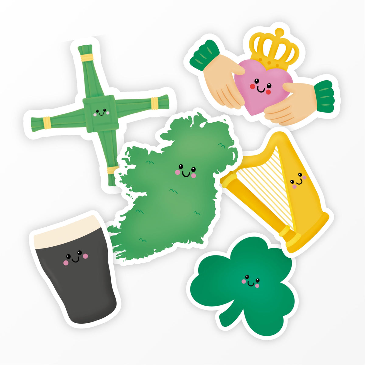 Irish Claddagh Ring Sticker, Irish Sticker, Cute Vinyl Stickers - PulpKo
