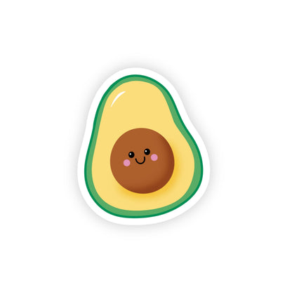 Cute Avocado Sticker, Cute Food Sticker, Laptop Sticker, Water Bottle Sticker, Gift for Food Lovers - PulpKo