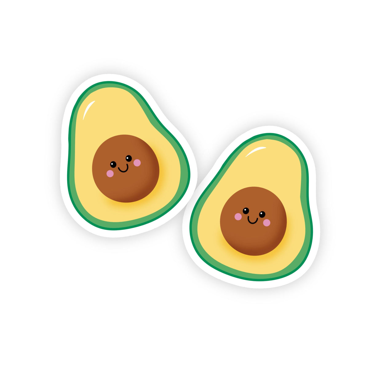 Cute Avocado Sticker, Cute Food Sticker, Laptop Sticker, Water Bottle Sticker, Gift for Food Lovers - PulpKo