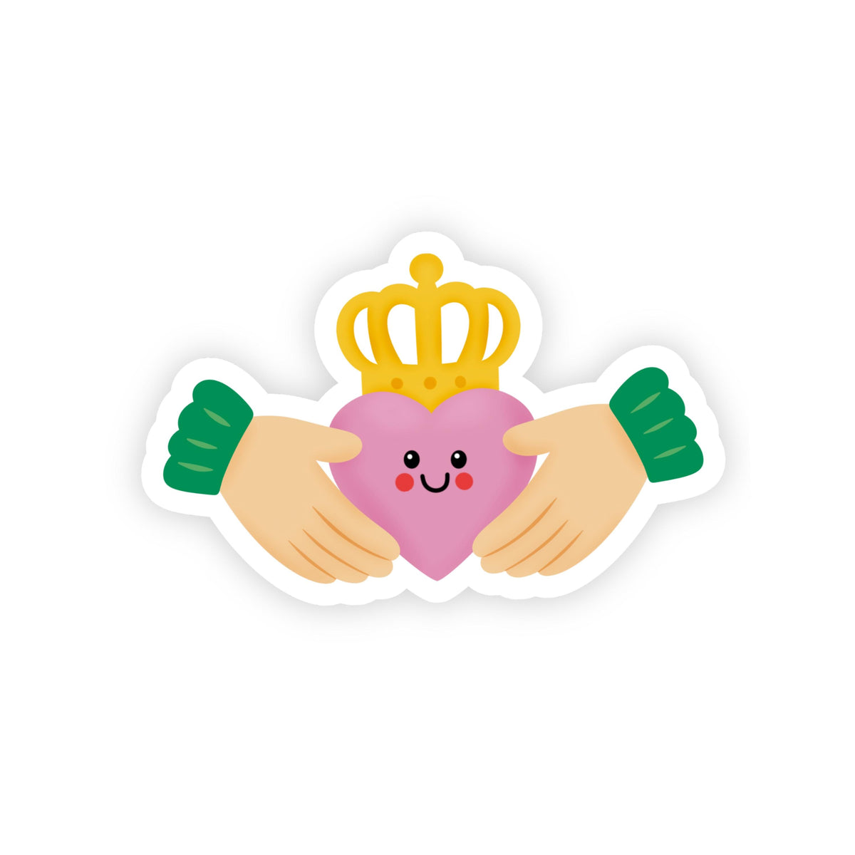Irish Claddagh Ring Sticker, Irish Sticker, Cute Vinyl Stickers - PulpKo