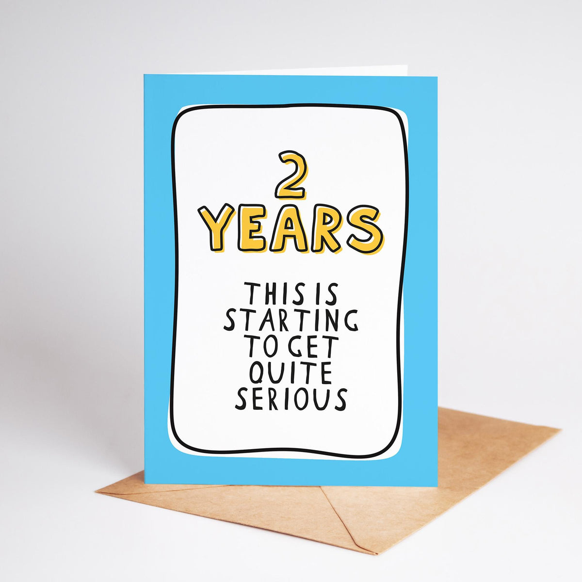 2nd Anniversary Card, Funny Second Anniversary Card, 2 Year Anniversary Card, Card for Husband Wife Partner, Funny Couple Card - PulpKo