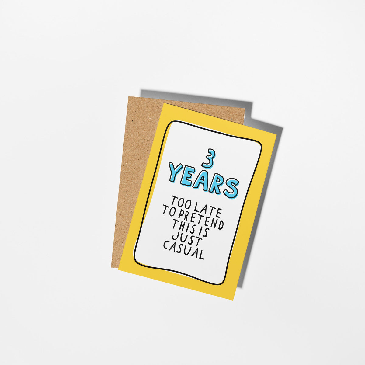 3rd Anniversary Card, Funny Third Anniversary Card, 3 Year Anniversary Card, Card for Husband Wife Partner, Funny Couple Card - PulpKo