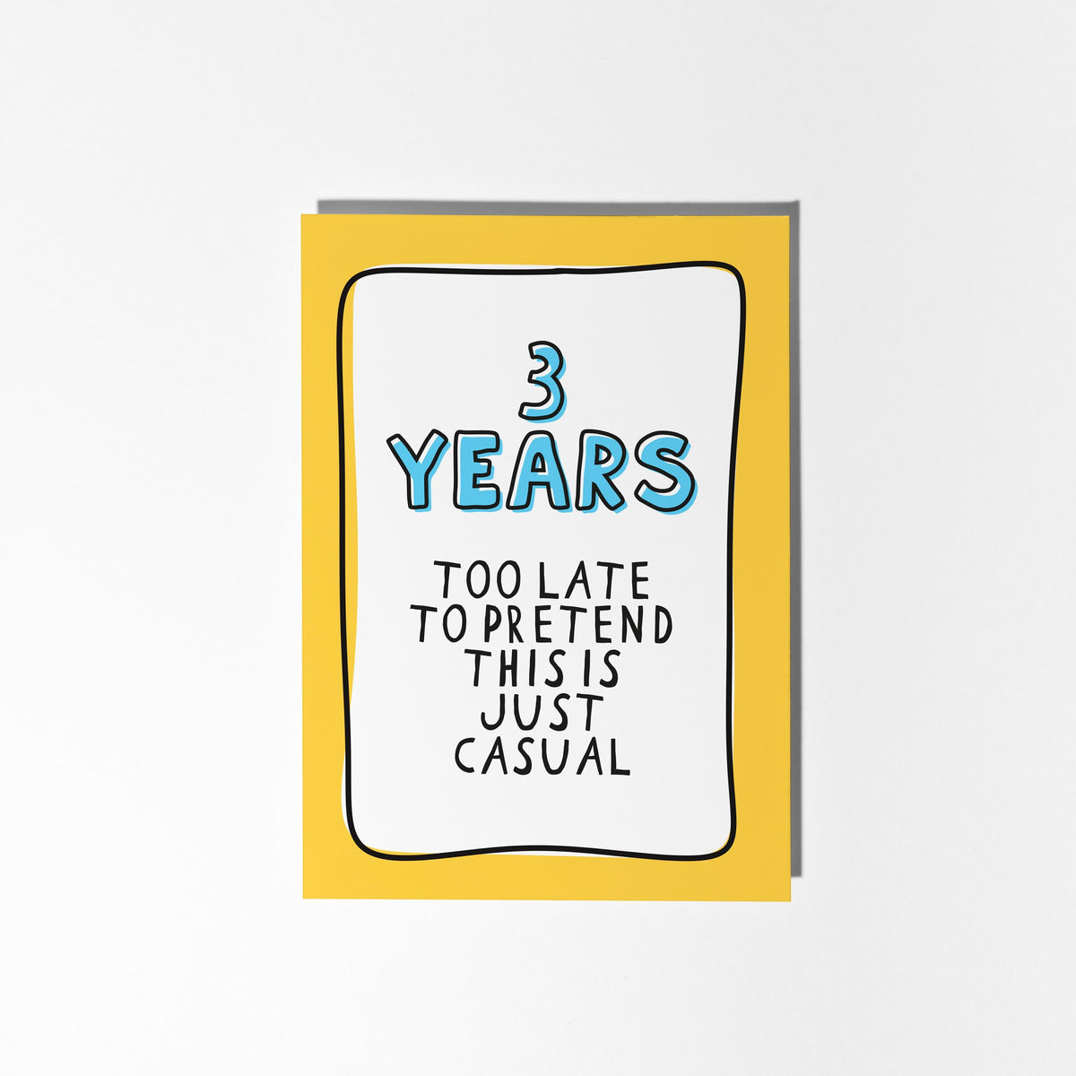 3rd Anniversary Card, Funny Third Anniversary Card, 3 Year Anniversary Card, Card for Husband Wife Partner, Funny Couple Card - PulpKo