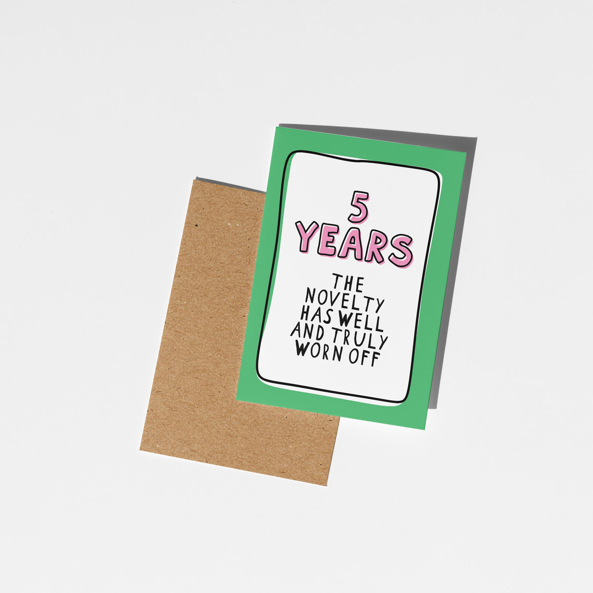 5th Anniversary Card, Funny 5 Year Anniversary Card, Fifth Anniversary Card, Card for Husband Wife Partner, Funny Couple Card - PulpKo