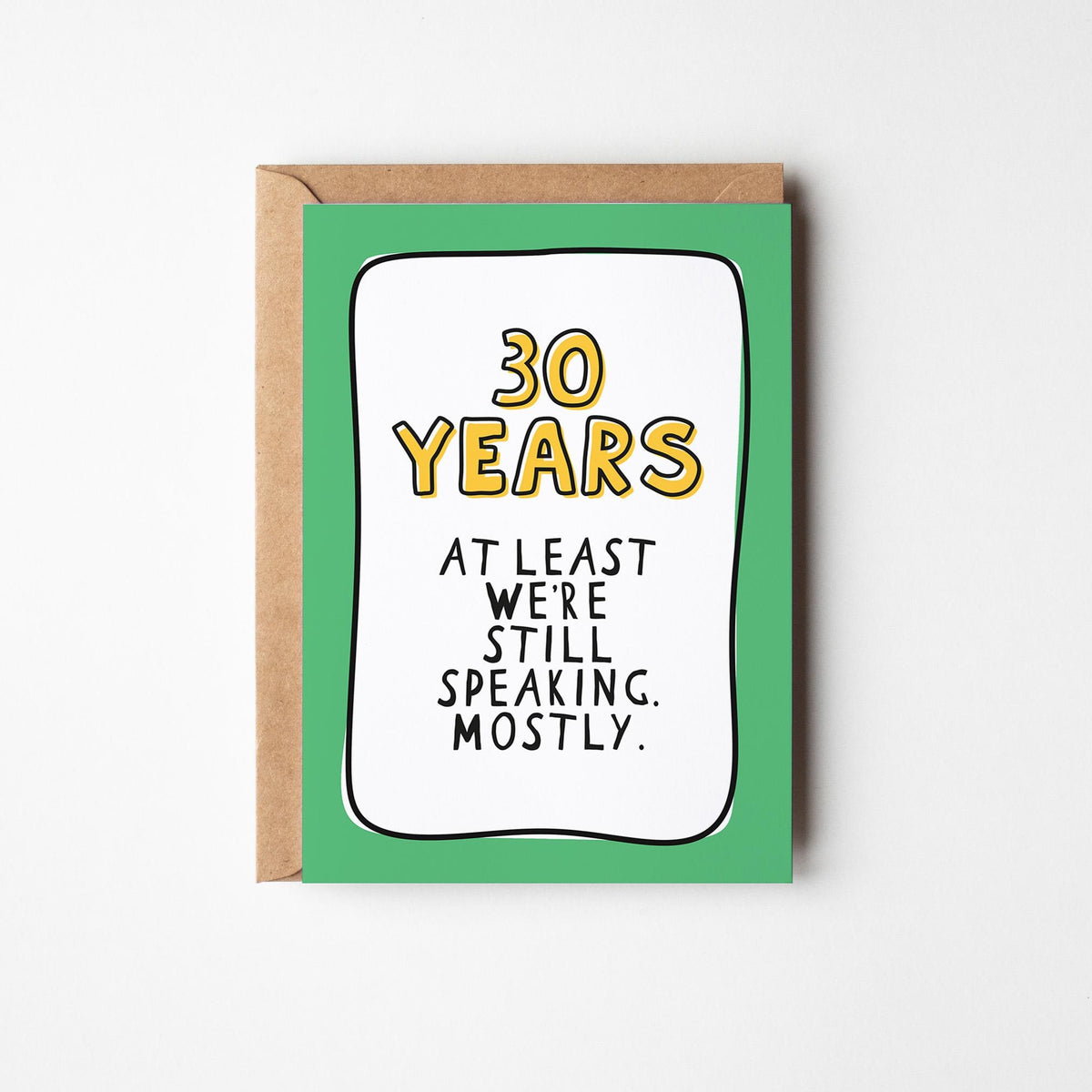 30th Anniversary Card, Funny 30 Year Anniversary Card, 30 Years Together Card, Pearl Wedding Anniversary, Card for Husband Wife Partner - PulpKo