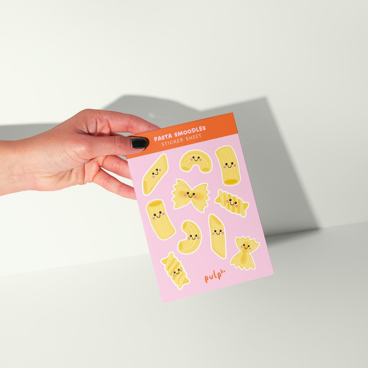 Pasta Sticker Sheet, Cute Pasta Stickers, Kawaii Food Stickers, Pasta Illustrations, Journal & Planner Stickers - PulpKo
