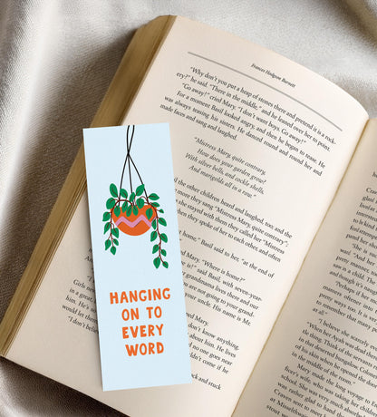 Hanging Plant Bookmark, Botanical Bookmark, Plant Lover Gift, Book Lover Gift, Illustrated Bookmark - PulpKo