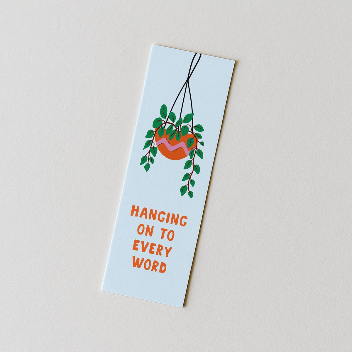 Hanging Plant Bookmark, Botanical Bookmark, Plant Lover Gift, Book Lover Gift, Illustrated Bookmark - PulpKo