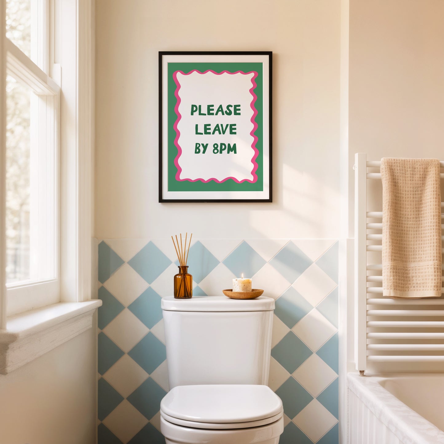 Please Leave By 8pm Wall Art Print